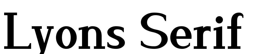 Lyons-Serif font family download free