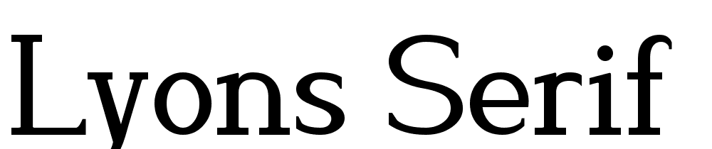 Lyons-Serif font family download free