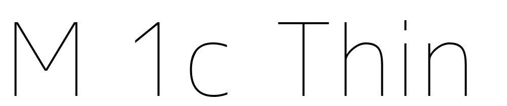 M-1c-thin font family download free