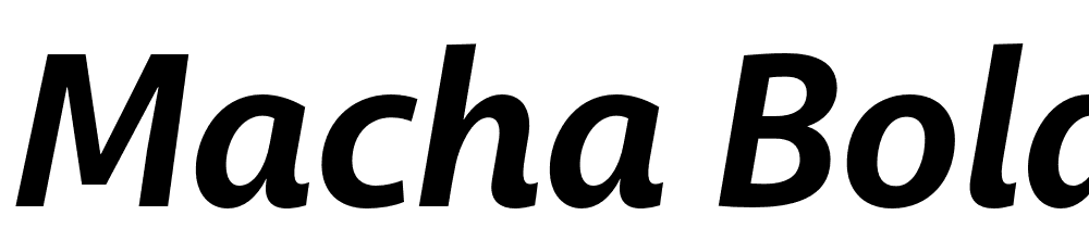 Macha-Bold-Italic font family download free