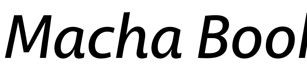 Macha-Book-Italic font family download free