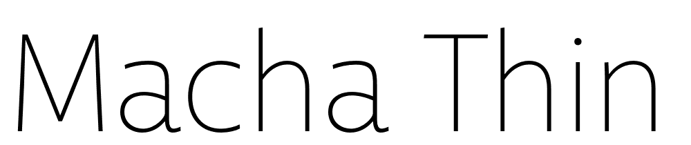 Macha-Thin font family download free