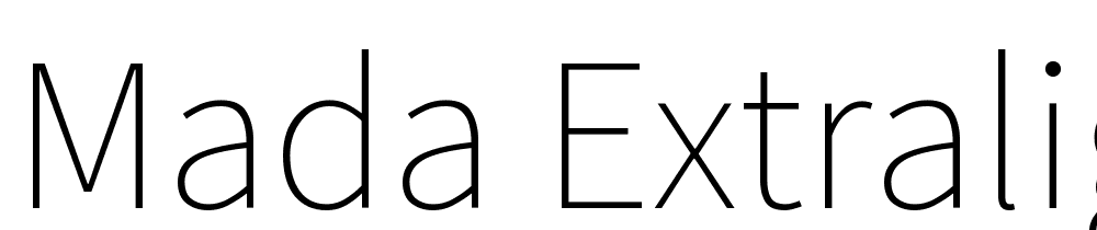 Mada-ExtraLight font family download free