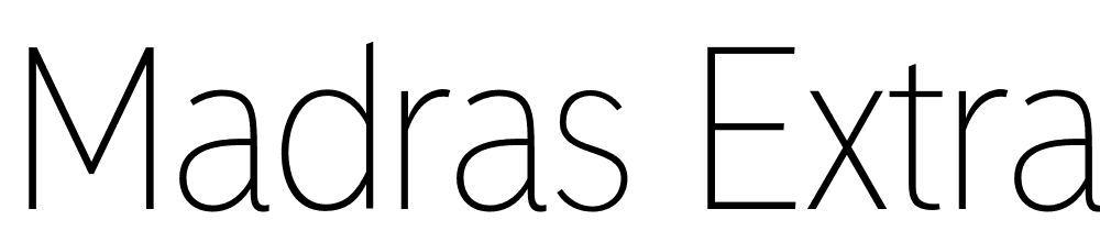 Madras-Extra-Light font family download free