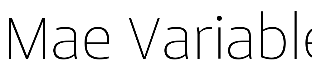 Mae-Variable-Thin font family download free