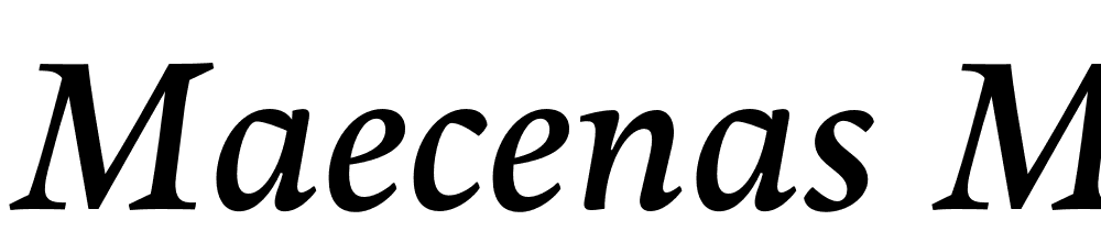 Maecenas-Medium-Italic font family download free