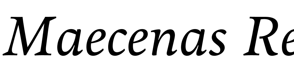 Maecenas-Regular-Italic font family download free