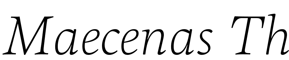 Maecenas-Thin-Italic font family download free