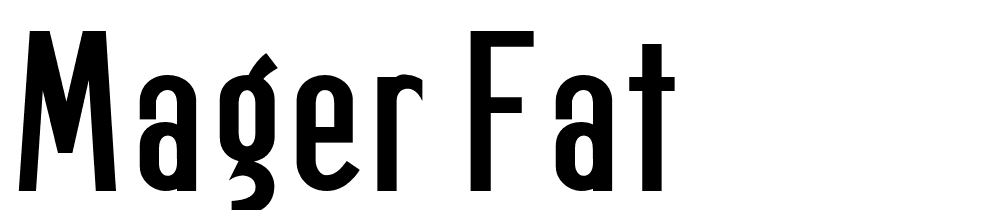 Mager-Fat font family download free