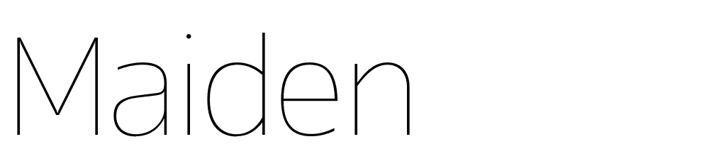 Maiden font family download free