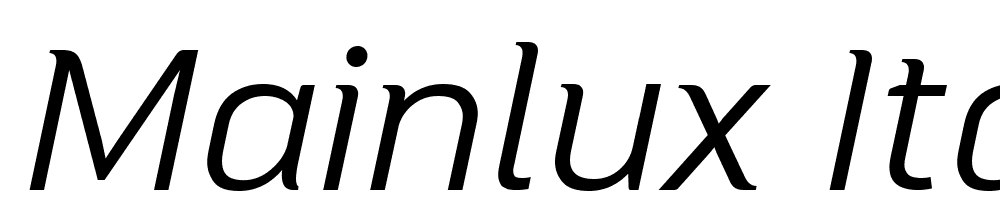 MAINLUX-Italic font family download free