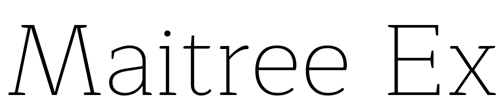 Maitree-ExtraLight font family download free