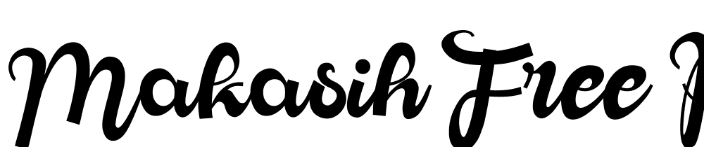 Makasih free personal font family download free