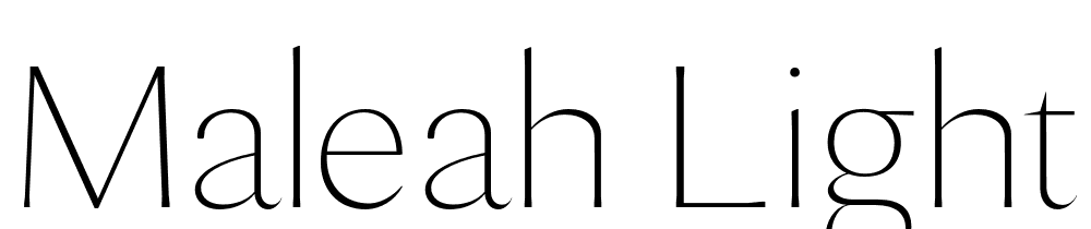 Maleah-Light font family download free