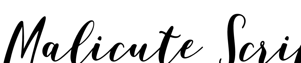 Malicute-Script font family download free