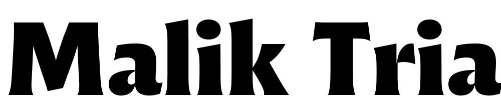 Malik-Trial-Extrabold font family download free