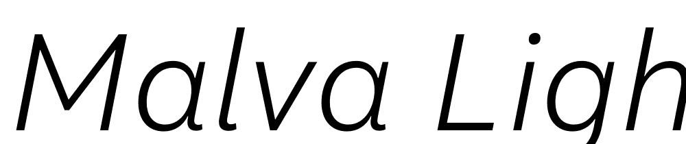 Malva-Light-Italic font family download free