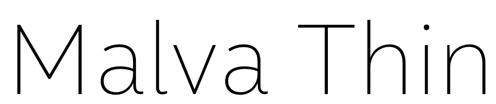 Malva-Thin font family download free