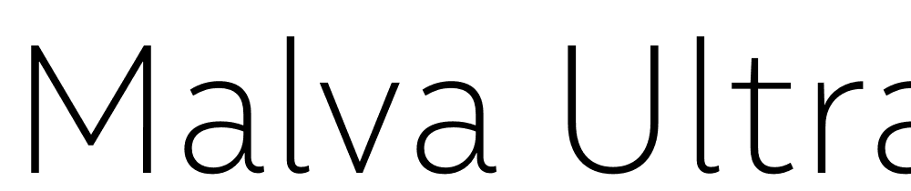 Malva-UltraLight font family download free