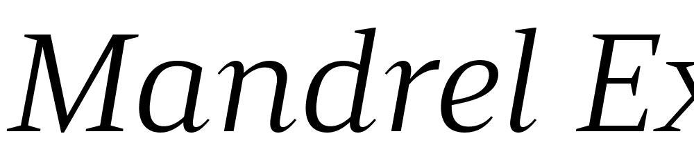 Mandrel-Ext-Book-Italic font family download free