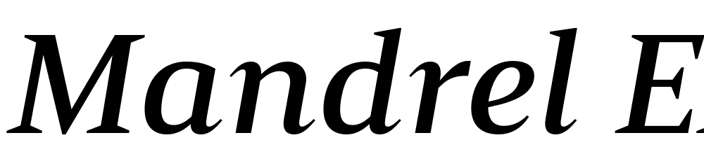 Mandrel-Ext-Demi-Italic font family download free