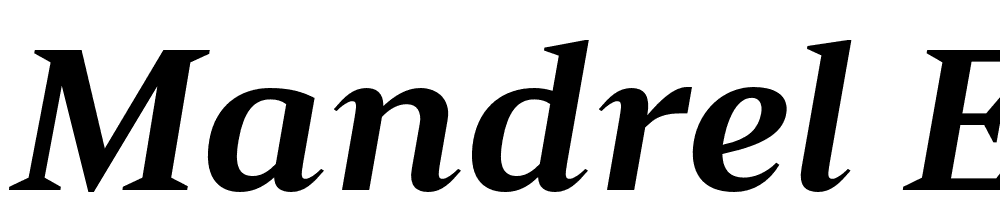 Mandrel-Ext-ExBold-Italic font family download free