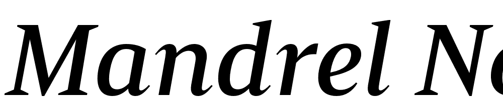 Mandrel-Norm-Demi-Italic font family download free