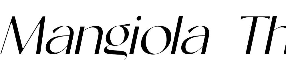 Mangiola-Thin-Italic font family download free