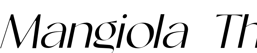 Mangiola-Thin-Italic font family download free