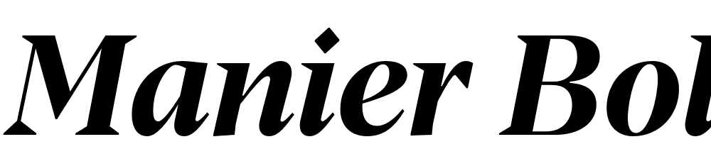 Manier-Bold-Italic-Trial font family download free