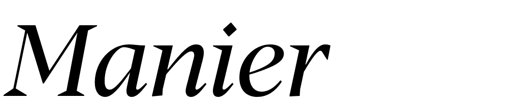 manier font family download free