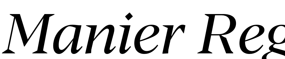 Manier-Regular-Italic-Trial font family download free