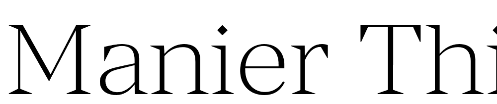 Manier-Thin-Trial font family download free