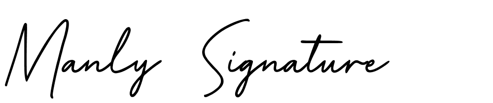 Manly Signature font family download free