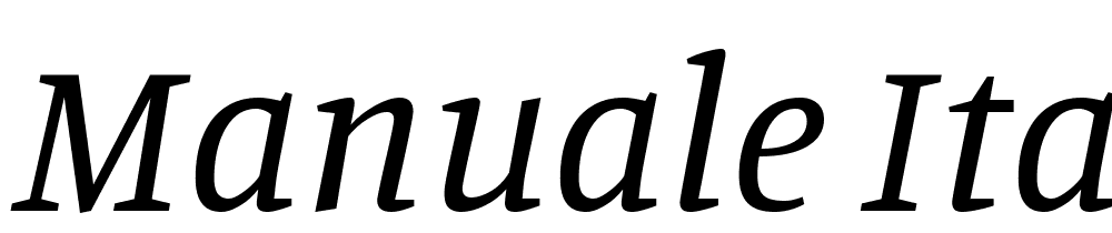 Manuale-Italic font family download free