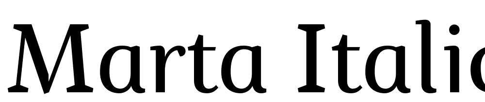 Marta-Italic font family download free