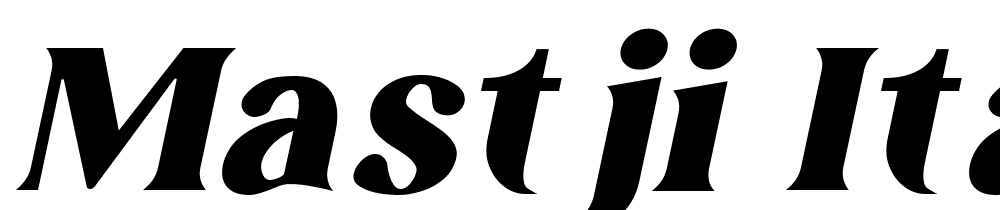 Mastji-Italic font family download free