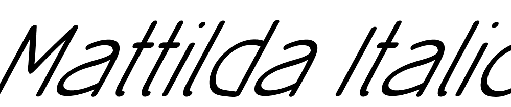 Mattilda-Italic font family download free