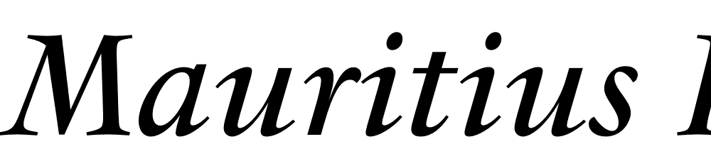 Mauritius-Italic font family download free