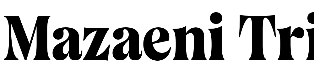 Mazaeni-Trial-Medium font family download free