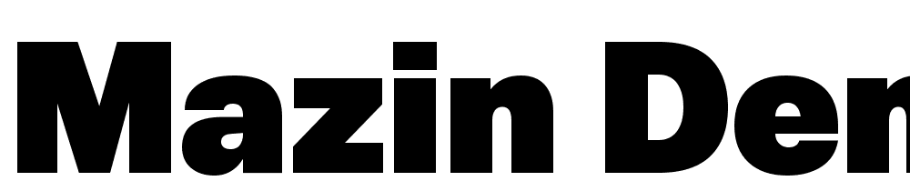 Mazin-DEMO-Black font family download free