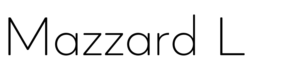 Mazzard L font family download free