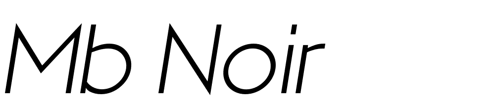 Mb Noir font family download free