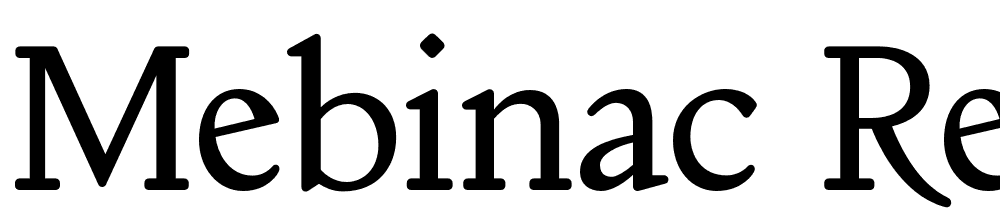 Mebinac-regular font family download free