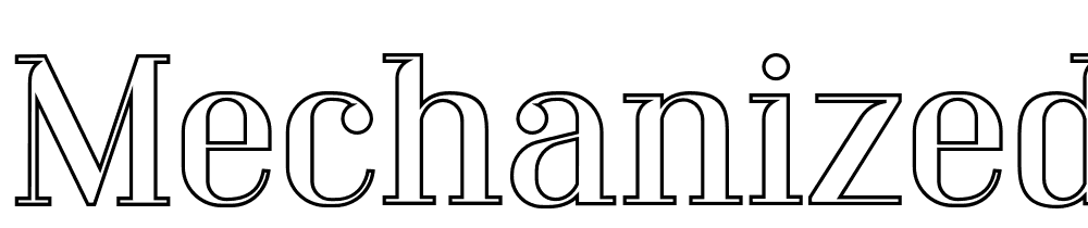 Mechanized Outline font family download free