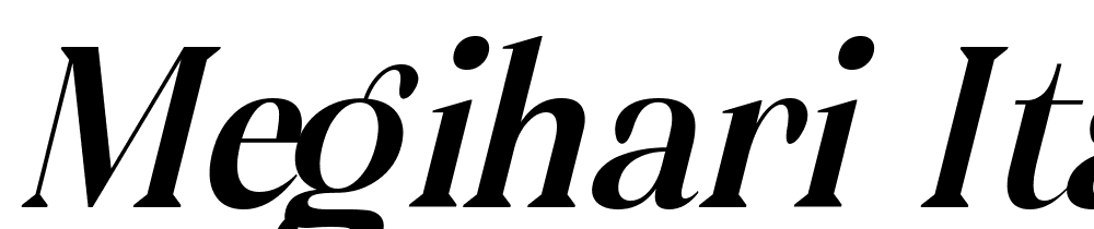 Megihari-Italic font family download free