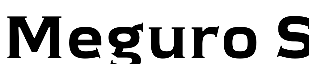 Meguro Serif font family download free