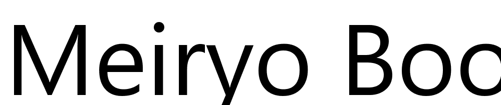 Meiryo-Boot font family download free