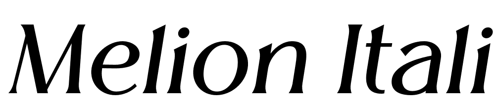 Melion-Italic font family download free