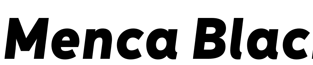 Menca-Black-Italic font family download free